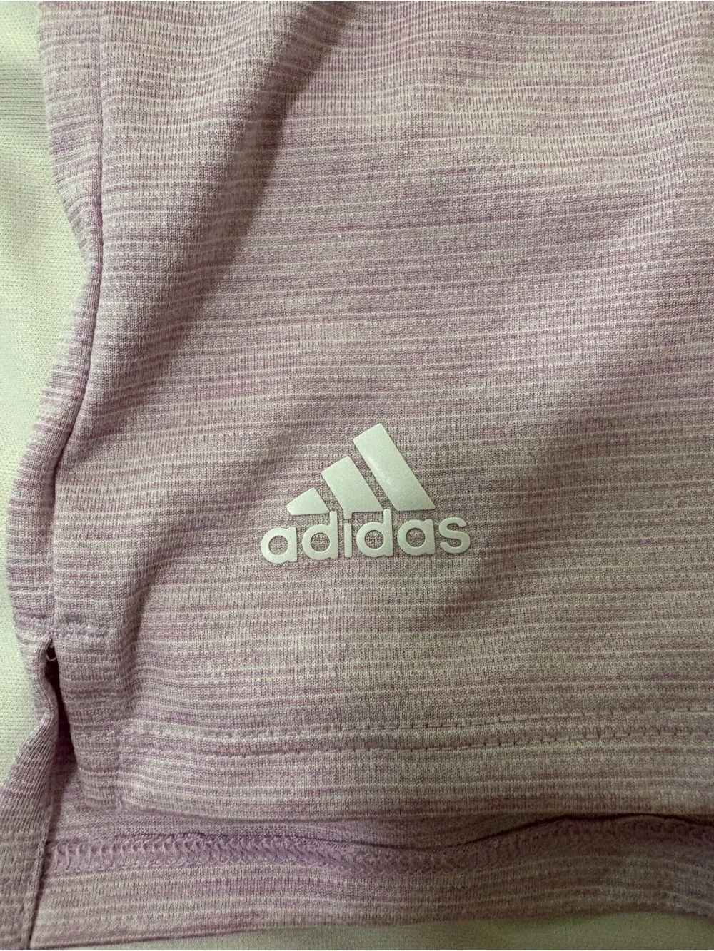 adidas Lavender Heather Short Sleeve Polo Shirt